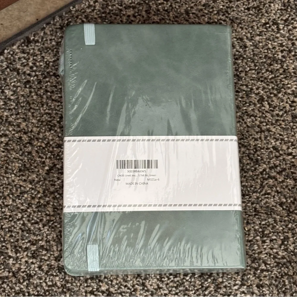 NEW! Hard Cover Notebook in Sage Green Journal Office Lists Still in Plastic